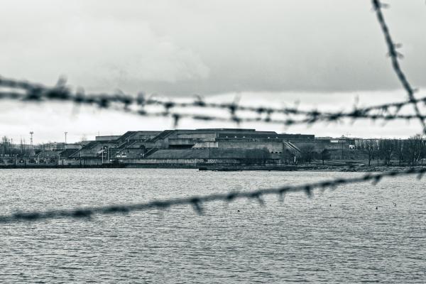 The Linnahall entertainment complex now undergoing renovation, taken from the Patarei prison fortress